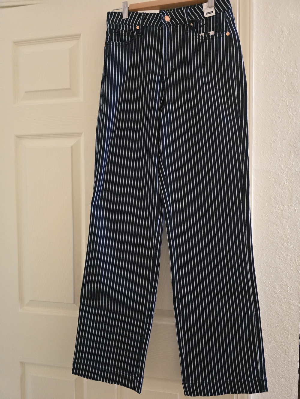 Judy Blue NWT Navy Pinstripe High Waist Pants